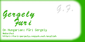 gergely furi business card